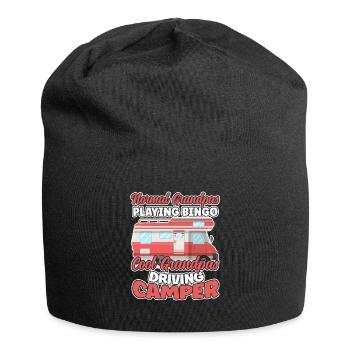 Grandpas Play Bingo Cool Grandpas Driving Motorhome - Jersey Beanie - black - Front