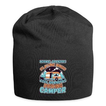 Grandpas Play Bingo Cool Grandpas Driving Motorhome - Jersey Beanie - black - Front