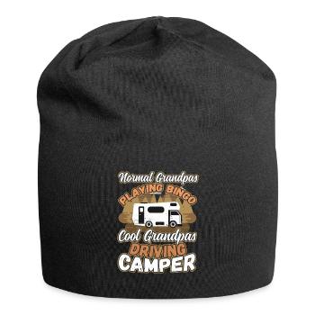 Grandpas Play Bingo Cool Grandpas Driving Motorhome - Jersey Beanie - black - Front