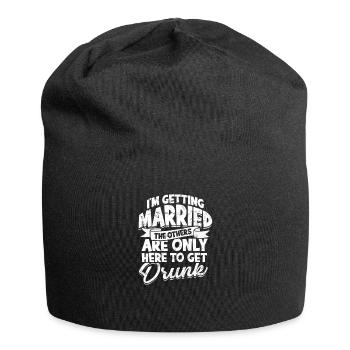 Je me marie, les autres ne sont là que - - Bonnet en jersey - noir - Devant