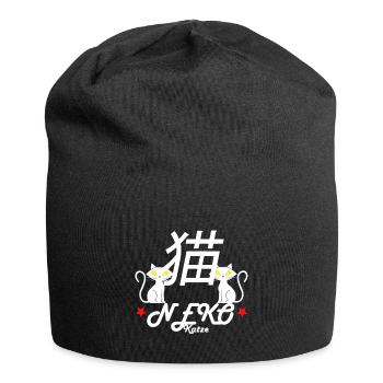 Das Japanische Wort für Katze ist Neko - Jersey-Beanie - Schwarz - Vorne