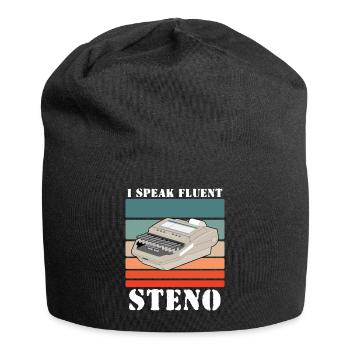 Court Reporter Vintage Stenographer Art - Jersey Beanie - black - Front