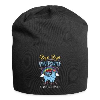 Bye Bye Kindergarten Schule Einschulung 1. Klasse - Jersey-Beanie - Schwarz - Vorne