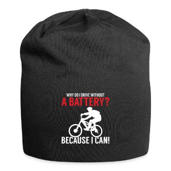 Why do I drive without a battery Anti E-Bike - Jersey Beanie - black - Front