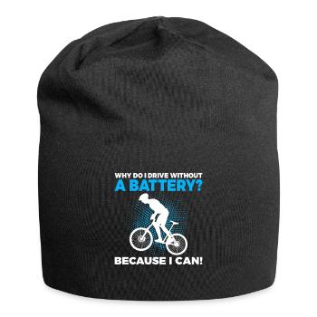 Why do I drive without a battery Anti E-Bike - Jersey Beanie - black - Front