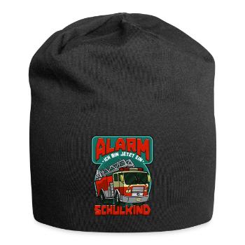 Alarm ich bin jetzt ein Schulkind 1. Klasse - Jersey-Beanie - Schwarz - Vorne
