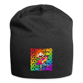 Einschulung Junge 1. Klasse Schulkind - Jersey-Beanie - Schwarz - Vorne