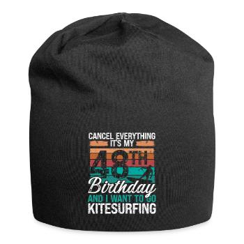 48 Birthday Kiteboarding Kitesurfer 48 Year Old - Jersey-Beanie - Schwarz - Vorne