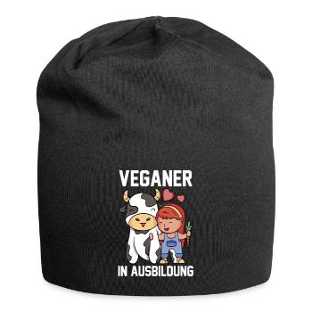 Veganer Vegan - Jersey-Beanie - Schwarz - Vorne