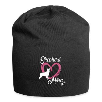 German Shepherd Sweet Dog Owner Gassi - Jersey Beanie - black - Front