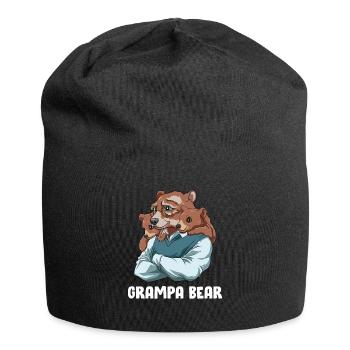 Großvater Bär - Zwillingsbabys Großvater - Jersey-Beanie - Schwarz - Vorne