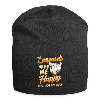 Leopards Make Me Happy You Not So Much T-Shirt - Jersey-Beanie - Anthrazit - Vorne