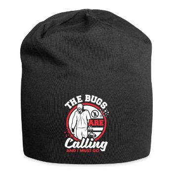 Pest Control Technician Exterminator The Bugs Are - Jersey-Beanie - Schwarz - Vorne