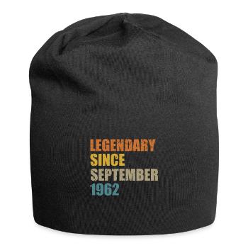 Born September 1962 60 years 60s 60th birthday - Jersey Beanie - black - Front