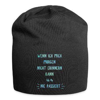 Junggesellenabschied Saufspruch Malle - Jersey-Beanie - Schwarz - Vorne