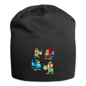 Parrot Birds Sunglasses Cool Parrot Birds & - Jersey Beanie - black - Front
