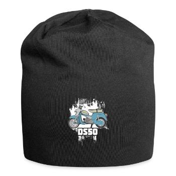 DS50 / Schwalbenfahrer / Ostalgie / Mofa Oldtimer - Jersey-Beanie - Schwarz - Vorne