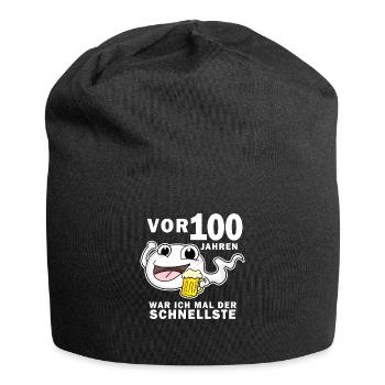 100 Jahre - 100. Geburtstag lustig Spruch - Jersey-Beanie - Schwarz - Vorne