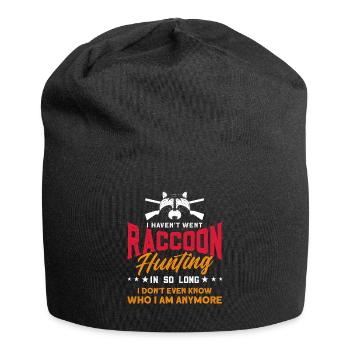 Retro Raccoon Hunting Raccoon Hunter Hunting Vacation - Jersey Beanie - black - Front