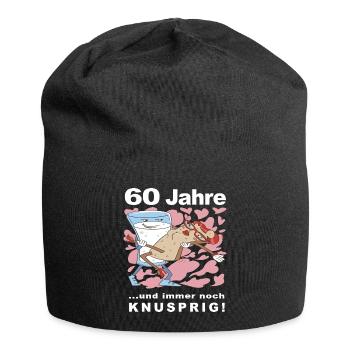 60 Jahre und immer noch knusprig! - Jersey-Beanie - Schwarz - Vorne