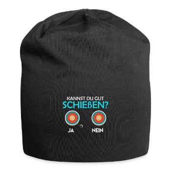 Kannst du gut schießen? Sportschütze Schießstand - Jersey-Beanie - Schwarz - Vorne