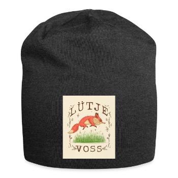 Lütje Voss Low German little fox - Jersey Beanie - charcoal grey - Front