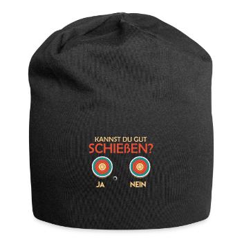 Kannst du gut schießen? Sportschütze Schießstand - Jersey-Beanie - Schwarz - Vorne