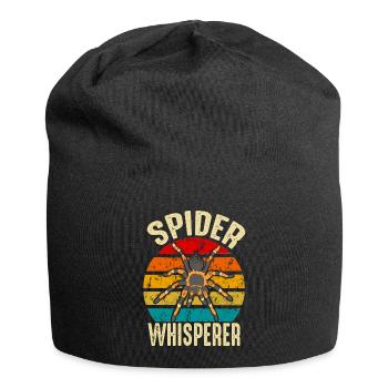 Spinnenflüsterer Lustige Vogelspinne Besitzer Arachnid - Jersey-Beanie - Schwarz - Vorne