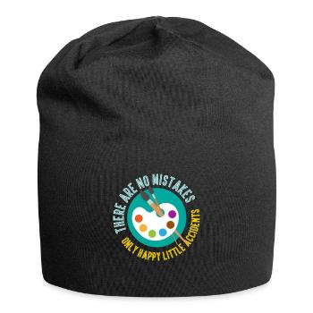 There Are No Mistakes Kunst Künstler Art - Jersey-Beanie - Schwarz - Vorne