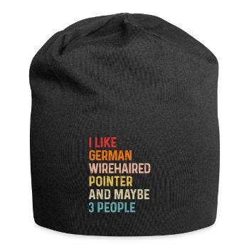 J’aime le pointeur allemand à poil métallique et peut-être 3 - Bonnet en jersey - noir - Devant