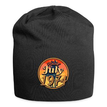 1974 Naissance en juillet - Bonnet en jersey - noir - Devant