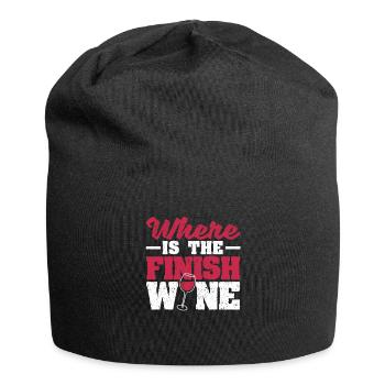 Coureur de marathon motivateur amusant - Bonnet en jersey - noir - Devant