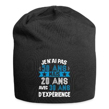 Cadeau anniversaire 50 ans rigolo homme - Bonnet en jersey - noir - Devant