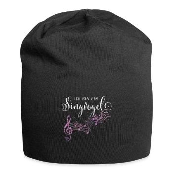 Singvogel Singen Sängerin Chor Sopran - Jersey-Beanie - Schwarz - Vorne