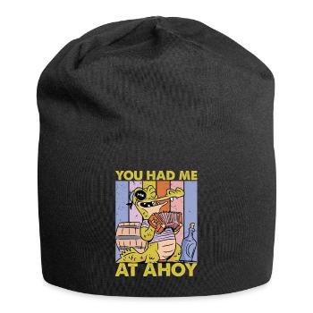 You Had Me At Ahoy - Pirate - Niedlicher Alligator - Jersey-Beanie - Schwarz - Vorne