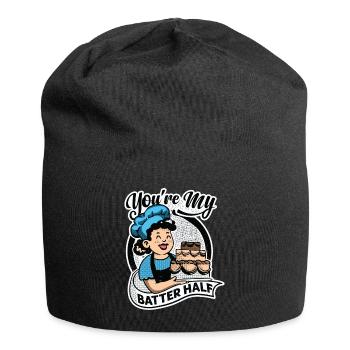 You’re My Batter Half - Gâteau - Cuisson - Boulanger - Bonnet en jersey - noir - Devant
