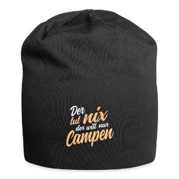 Der Tut Nix Der Will Nur Campen - Wohnmobil Natur - Jersey-Beanie - Schwarz - Vorne
