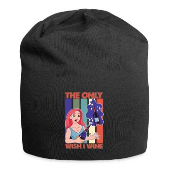 The Only Wish I Wine - Reverie - Daydreaming - Jersey Beanie - black - Front