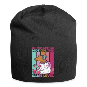 We Are Not On The Same Level - Dog - Video Games - Jersey Beanie - black - Front