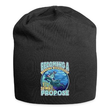 Becoming a future Marine Biologist is my propose - Jersey Beanie - black - Front