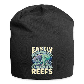 Easily Distracted By Beautiful Reefs Ocean - Jersey Beanie - black - Front