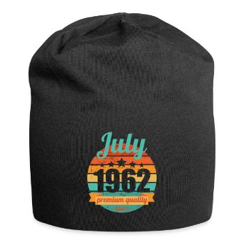 Born July 1962 60 years 60s 60th birthday - Jersey Beanie - black - Front