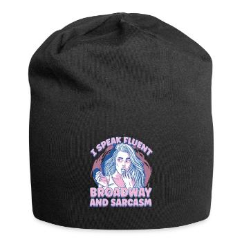 Je parle couramment Broadway et le théâtre sarcastique - Bonnet en jersey - noir - Devant