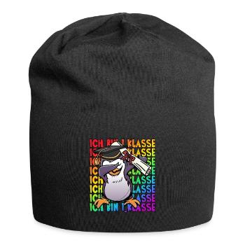 Ich bin 1. Klasse Schulkind Einschulung - Jersey-Beanie - Schwarz - Vorne