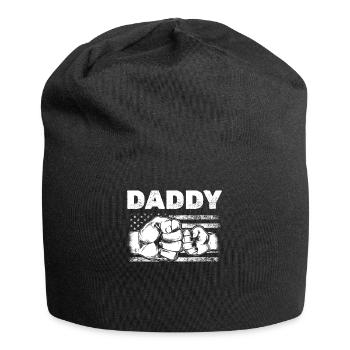 Patriotic Daddy DRAPEAU AMÉRICAIN Papa & Fils Fist Bump - Bonnet en jersey - noir - Devant