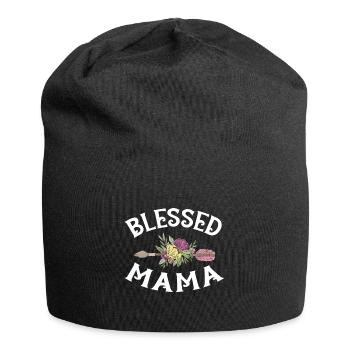 blessed mama - Jersey-Beanie - Schwarz - Vorne