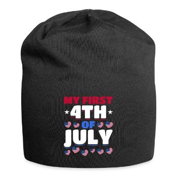 Journée patriotique Drapeau américain 4 juillet Fête Ma première - Bonnet en jersey - noir - Devant