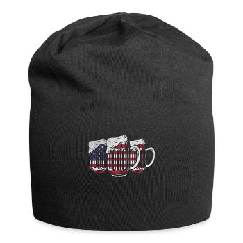 US Flag Beer 4th Of July Patriotic Day 4th Of July - Jersey Beanie - black - Front