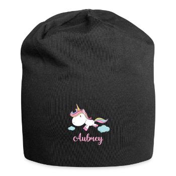 AUBREY Pink Unicorn Novelty - Jersey Beanie - black - Front