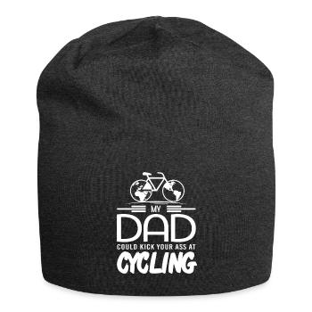 My Dad Could Kick Your Ass At Cycling T-Shirt - Jersey Beanie - charcoal grey - Front